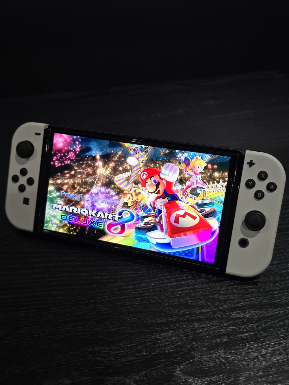 Nintendo Switch OLED Console with White Controllers